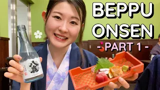 Beppu Onsen 1 ♨️ Speciality Dishes, Hells of Beppu and Onsen Ryokan Room Tour! | Fukuoka Series 1/7