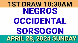 STL - NEGROS OCCIDENTAL,SORSOGON April 28, 2024 1ST DRAW RESULT