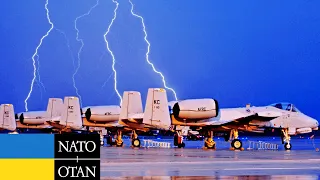 US Military deploys an A-10 Thunderbolt II to Ukraine fully armed at night