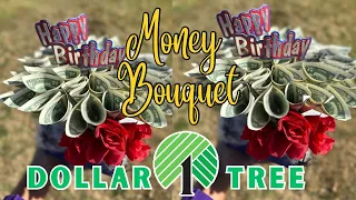 EASY DIY Money Bouquet Tutorial using DOLLAR TREE Supplies