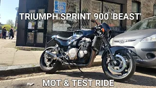 Triumph Sprint 900 'Beast'. MOT and Test Ride