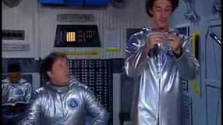 Screech and Mr. Belding making out at Space Camp!