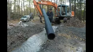 Installing culvert pipes