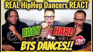 REAL Hip Hop DANCERS REACT to EASY to HARDEST BTS DANCES!!