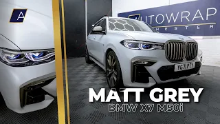 BMW X7 goes Matt Millennium Grey | Autowrap Manchester