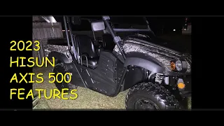 2023 HISUN AXIS 500 4X4 UTV SIDE BY SIDE FEATURES AND WALK AROUND! #hisun #hisunaxis #sidebyside