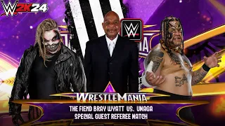 WWE 2K24 - The Fiend Bray Wyatt vs Umaga: Special Guest Referee Teddy Long | Wrestlemania 30