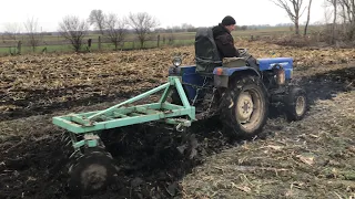 Дискуємо взимку стоячу кукурудзу по мерзлому ґрунту. Донгфенг-254 та дискова Бомет-1.5