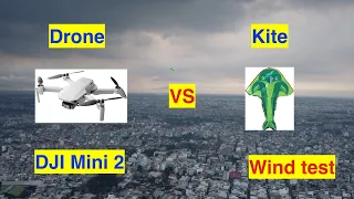 Fly with DJI Mini 2 - Drone vs Kite, Wind test