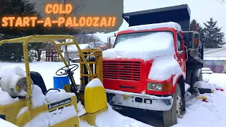 Cold Starting everything I own!! (Trucks and equipment)