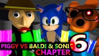 PIGGY vs BALDI SONIC ROBLOX ANIMATION CHALLENGE! Chapter 6 (official) Granny Minecraft Game