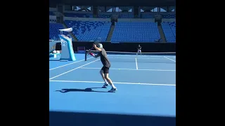 Tommy Haas beautiful one handed backhand practice 🎾