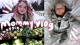 YOUNG MOM VLOG! Grocery Shopping, Snowy Days, Get Ready with Me, Tummy Time, Restaurant Outtings