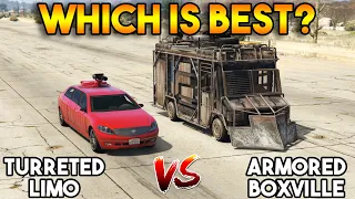 GTA 5 ONLINE : TURRETED LIMO VS ARMORED BOXVILLE (WHICH IS BEST?)