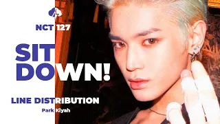 NCT 127 - Sit Down! Line Distribution (Color Coded)