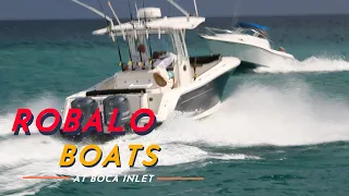 ROBALO BOATS AT BOCA RATON INLET / BOAT VIDEOS / CUSTOM YACHT SHIRTS