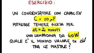 Esercizio su Energia di Un Condensatore