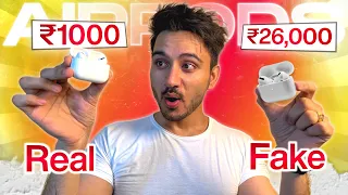 Real vs fake airpods pro - RS.1000 vs 22000 ⚡ Crazy Value *You Should Buy*