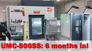 Haas UMC-500SS with 10 pallet pool!  Why We Bought & 5-Axis Training Classes!