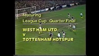 1980/81 - West Ham v Spurs (League Cup Quarter Final - 3.12.80)