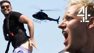 Jamie Laing & Spencer Matthews Are Literally In A Helicopter/Speedboat Chase | Celebrity Hunted