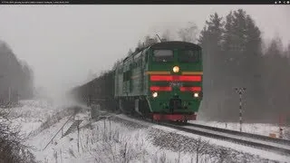 Тепловоз 2ТЭ10У-0223 близ ст. Кандава / 2TE10U-0223 passing Kandava station