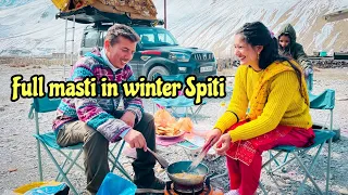 Vlog 260 | Full masti in Kaza. कैंपिग हो तो ऐसी 🤗 WINTER SPITI 2023