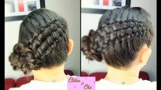 Double Braid Updo - Zipper Braid Updo | Braided Hairstyles | Cute Girly Hairstyles