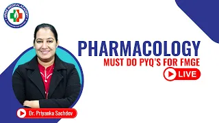 Pharmacology PYQ Marathon: Live Session with Dr. Priyanka | FMGE 2023