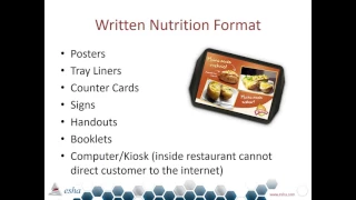 Preparing for the FDA's Menu Labeling Regulations and Implementation Best Practices