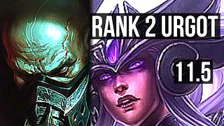 URGOT vs SYNDRA (MID) (DEFEAT) | Rank 2 Urgot, 400+ games, Dominating | NA Challenger | v11.5