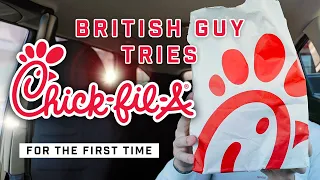 BRITISH Guy Tries CHICK FIL A for the FIRST TIME - Full Meal Mukbang