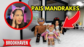 PAIS MANDRAKES MILIONÁRIOS me ADOTARAM no BROOKHAVEN!!! - ROBLOX