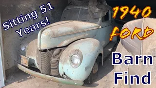 1940 Ford Coupe Hot Rod Barn Find - Sitting Since 1970