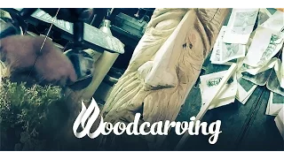 Wood carved Old man's head ►► Timelapse Лик Старца Урок Резьба Бензопилой