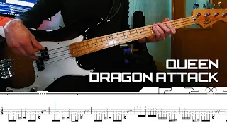 Queen - Dragon Attack (2 min bass lesson w/tab)