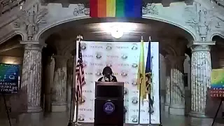 NEWARK NEW JERSEY LGBTQ FLAG RAISING EVENT