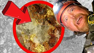 Rich High-Grade Gold Ore Left Behind in Abandoned Mine