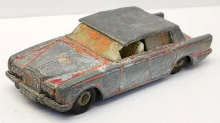 Matchbox restoration Rolls-Royce Silver Shadow No. 24. Diecast car. Making a trunk