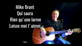 tuto guitare  chant   Mike Brant débutant  et intermédiaires