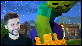 REACTING TO FUNNY MINECRAFT ALEX & STEVE BEE FIGHT BLOOPERS! Minecraft Animations!