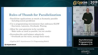 CppCon 2019: Hartmut Kaiser “Asynchronous Programming in Modern C++”