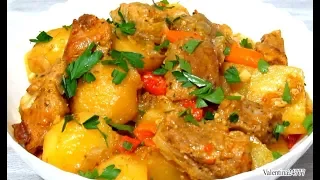 Potatoes with Meat baked in the sleeve delicious recipes.