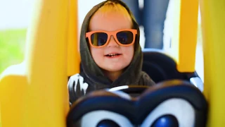 A boy and his first truck- Little Tikes