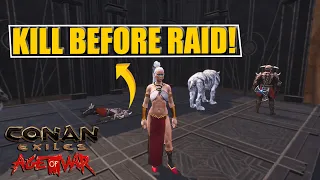 How To Kill Followers Before Raid Time Start?New Glitch For Killing Thralls- Conan Exiles Age Of War