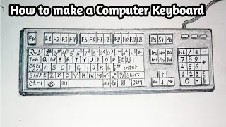 How to draw computer Keyboard step by step very Easy Method || Computer Keyboard Drawing