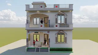 25'x30' House Design II Ground + First Floor Home Plan II Simple and Low Budget House II 3D Home