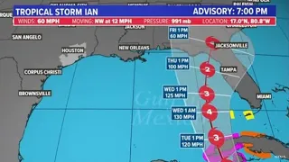 Tropical Storm Ian update: Forecast track moves east again | Recorded 8pm 9/26