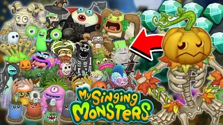 GASTEI MUITOS DIAMANTES COMPRANDO AS SKINS DE HALLOWEEN! | My Singing Monsters