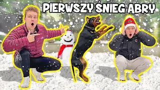 REAKCJA PSA ABRY na PIERWSZY ŚNIEG w JEJ ŻYCIU! 😱 (za mocne)